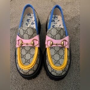 Gucci loafers women’s size 6 36 supreme monogram loafers shoes new